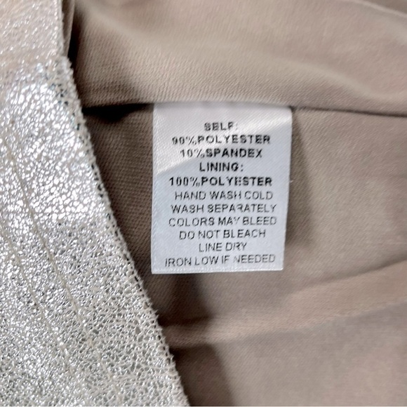 FASHION NOVA DIAMOND SKY METALLIC SILVER ONE SHOULDER HOLIDAY MINI DRESS - Picture 11 of 12